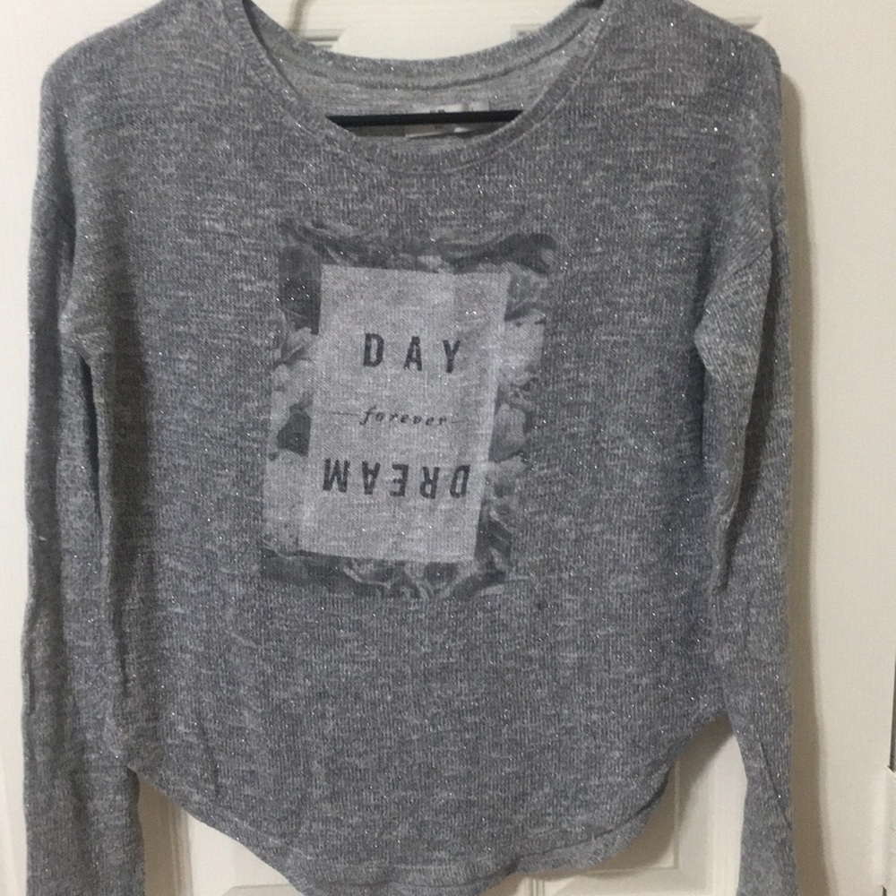 Long Sleeved Round Hem Shirt